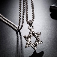 6-pointed david star necklace/necklace, men's star necklace, star necklace, men's jewelry