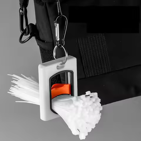 Square Cable Tie Organizer Fluorescent Cable Tie Organizer Portable Reusable Storage Cable Tie Holde