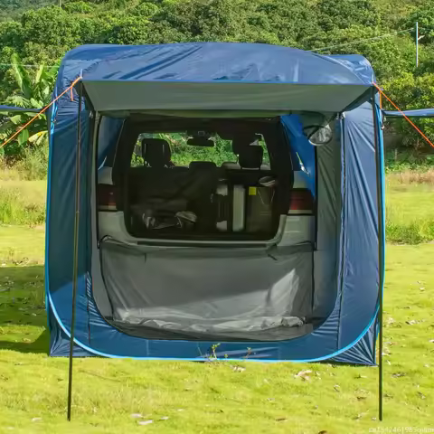 Pop Up Quick Open Car Rear Tent Camping Hiking Sunshade Pergola Waterproof Windproof Self driving To