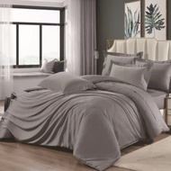 60支素色100%天絲床包 + 枕套3件組  單人薄床包105 x 188cm + 枕套45 x 75cm + 兩用被182 x 212cm  薄霧灰  被子 + 床墊套 + 枕套組