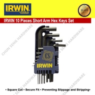 IRWIN 10 Pcs Short Arm Hex Key Set Allen Key Set 1.5-10mm