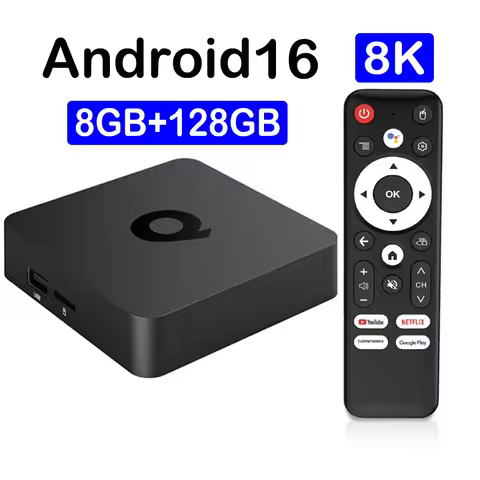 Q1 8GB 128GB Android 16 TV Box Allwinner H313 Quad Core 5G Wifi 8K Google Player Youtube Voice Media