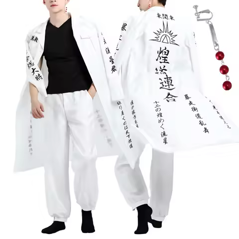 HOLOUN Tokyo Anime Cosplay Costume Black Dragon Brahman Wakasa Imaushi Waka Embroidery Coat Hallowee