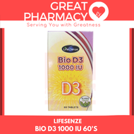 HLP LIFESENZE BIO D3 1000 IU TABLET 60S