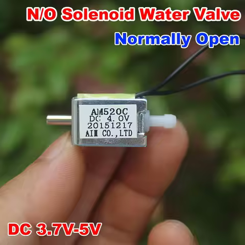 N/O Solenoid Water Valve DC 3V 3.7V 4V 5V 2-Position 2-Way Normally Open Valve Mini Electric Vent Ai