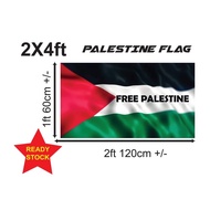 (READY STOCK-Ship today) Free Palestine Flag 2x4ft 60x90cm 1x2ft 30x60cm