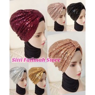 Instant Turban Sequin Turban Sparkling Sequin Turban Adult Turban