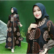 (BISA COD)Gamis Batik Terbaru / Gamis Batik Jumbo Modern Premium - Gamis Busui All Size/Gamis Batik 