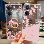 Phone Case For OnePlus Nord CE 3 CE3 Lite 5G Case Flower Letter Transparent Slim Soft Silicone Cover