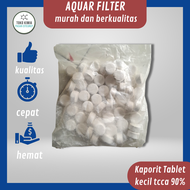 Kaporit Tablet kecil TCCA 90% / klorin Tablet Kecil ( Pack 1 kg ) / Penjernih Air Sumur