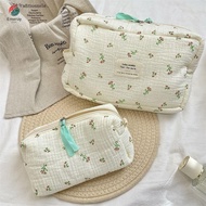 EMERAY Makeup Bag, Handheld Begonia Flower/Rose Cosmetics Bag, Portable Floral Print Handbag Home