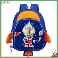 beg sekolah tahan lasak beg sekolah roda Beg Sekolah Ultraman Tadika Kartun Comel Disney Beg Sekolah 3-6 Tahun Kanak-kanak Lelaki Besar, Sederhana dan Kelas Kecil