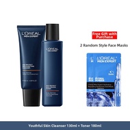 LOréal Paris | Men Youth Source Support Bottle Cleanser Toner Essence Emulsion