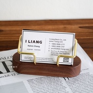 UDlab|Textured Walnut Business Card Holder|3 Specifications Optional Oval Square Beech Walnut|Busine