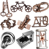 9 Pcs Metal Brain Teaser Puzzles Teaser 3D Steel Puzzle for Adults Unlock Interlocking Puzzle Adult 