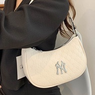 Korea Korea MLB Embossed Underarm Bag 2023 New Style Casual All-Match Large-Capacity Dirt-Resistant NY Shoulder Handbag Commuter