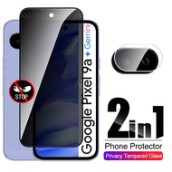 2in1 Privacy Protective Glass For Google Pixel 9a Anti-Peeping Screen Protector Camera Lens Glass Pi