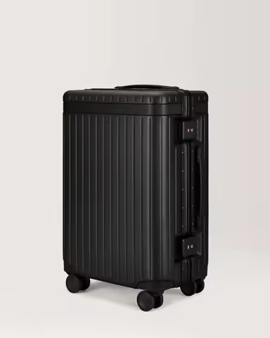 Carl Friedrik Carry-On Black Luggage Hard Shell Suitcase TSA Lock Spinner