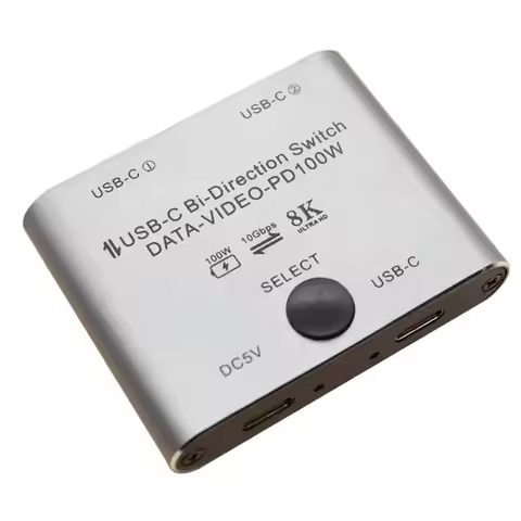 A56G-Bi Directional USB C Switch Splitter 8K USB C Switcher KVM 8K 60Hz 4K 144Hz Video For Multiple 
