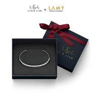 Vòng tay nam nữ Lyz and Liam Classic L&L Cuff Silver - Gift Box Hộp quà tặng nơ đỏ & khắc chữ theo y