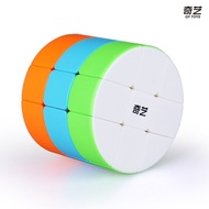 Qiyi Cube 3x3x3 Cylindrical Cube Stickerless 3x3 Cylindrical Magic Cube Educational Puzzle Cube Toy