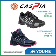 CASPIA Women Low-Mid-Cut Outdoor Hiking Trekking Trail Shoes Lightweight Water-Resistant Mud Sole An