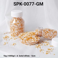Spk-0077-Gm Sprinkles sprinkle sprinkle 1kg 1 kg Pearl White Gold