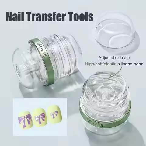 Jelly Silicone Nail Art Stamper, 2-in-1 Detachable Nail Stamping Tool