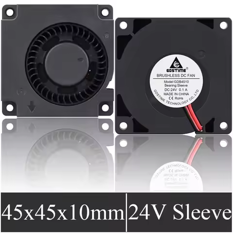 2PCS Gdstime 45mm DC 24V 4510 Blower Cooling Fan 45x45x10mm Centrifugal Turbo Cooler For 3D Printer 