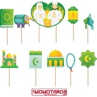 Eid Mubarak idul fitri cake Topper set