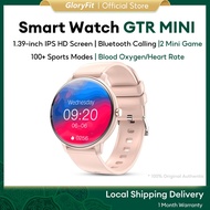 Gloryfit Jam SmartWatch GTR Mini Bluetooth Call Health Monitor Custom Dial Female Cycle Management F