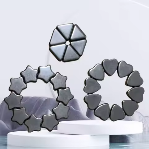 5/10/20 PCS Heart-shaped Triangle Five-pointed Star Black Small Magnet Disc for Crafts Hobby Fridge 