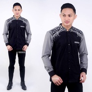 PRIA Koko Shirt For Men Long Sleeve Senopati Sogan Batik Combination