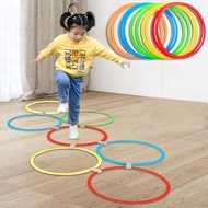 Children Toy 10Pcs Outdoor Hopscotch Integration Sensory Training Circle Ring Jumping.