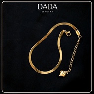 SY4 100%ORI malaysia 18K sterling silver anklet long life lock ancient style forest anklet women's g