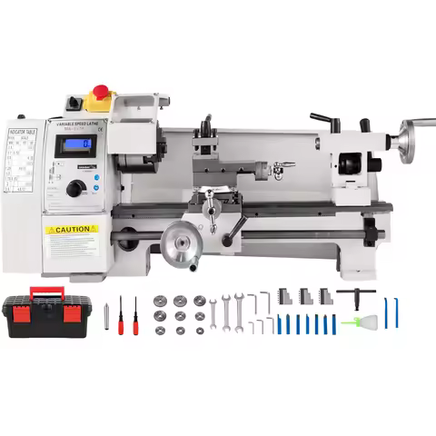 SucceBuy Mini Metal Lathe 8x14'' 2250PRM Variable Speed 600W Metal Working Lathe Milling Machine, Va