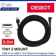 OBSBOT USB-A TO USB-C USB 3.0 CABLE, SUPPORT FAST AND STABLE POWER & DATA TRANSFER- 5 METER (16FT) (
