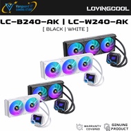 LOVINGCOOL LC-B240-AK / LC-W240-AK 240MM LIQUID COOLER AIO TEMPERATURE DISPLAY (BLACK | WHITE)