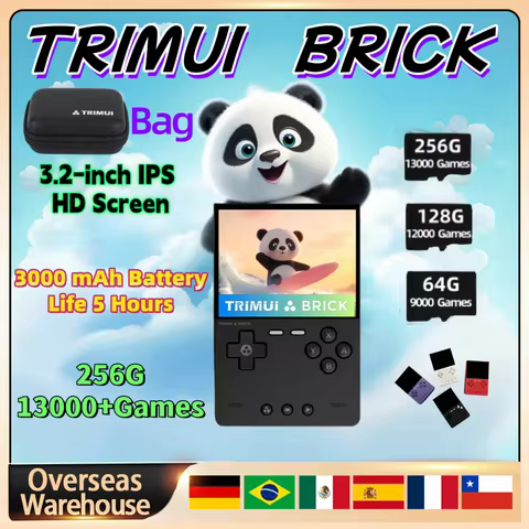 TRIMUI BRICK Retro Handheld Game Console Portable Video Player Linux System Open Source 3.2 Inch Pal