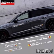 Audi A4lq3q5lq7a3q2l Car Door Sticker A6L Change Decoration Car Body Personality Latte Art Scratch A