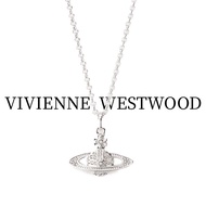 Vivienne Westwood Empress Dowager Planet Relief Pendant Brass Necklace Women's Silver