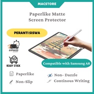 Samsung Galaxy Tab A8 High Quality Paper-Like Matte Screeen Protector | Peranti Siswa | Tab