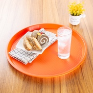 Round Plastic Serving Tray 12 Inch Black Cafeteria Restaurant Fast Food Hotel Plate