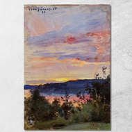 Sunset Eero Järnefelt ejr35 Canvas Print