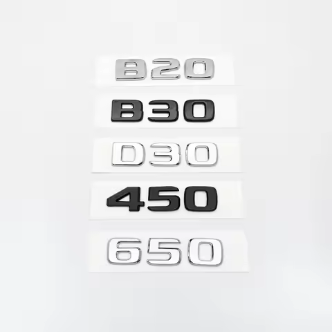 Chrome Black B20 B30 D30 450 650 ABS Emblem Sticker for C W203 W204 W205 Series Car Trunk Badge Logo