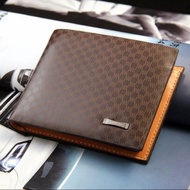 Pidengbao Mens Short Soft PU Wallet High quality Business Card Cash PU Leather Men Bifold Wallet（Coffee） - intl