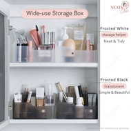 Cosmetics organize Skincare storage box Face mask Lipstick Stationery Postcards Stickers storage box with lid Washbasin Desktop Mirror cabinet Bathroom organizer management Cotton pad swab store