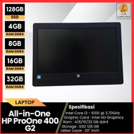 All-in-One pc HP ProOne 400 G2 core i3 6th gen ram 8gb ssd 128gb