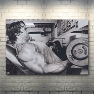 Arnold Schwarzenegger-Bodybuilding Motivational Quote Silk Poster Print Gym Room Fitness Sports Pict