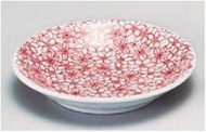 kbu3-326-30-643 Small Plates, Red Komon 3.0 Plates, 3.0 Plates [3.9 x 0.7 inches (10 x 1.8 cm)] Japa